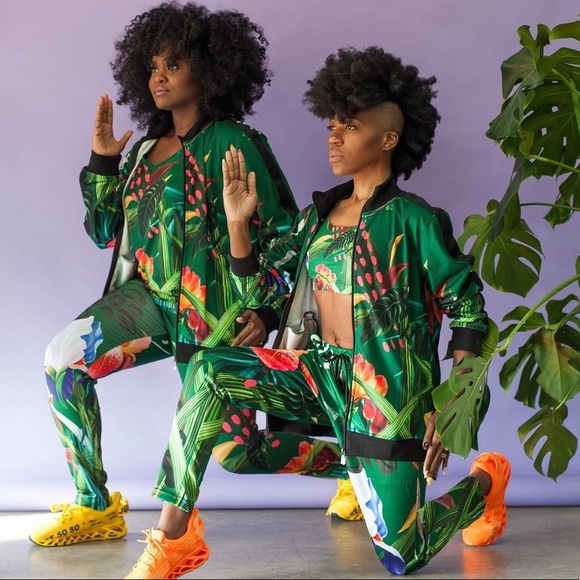 Green floral track jacket - Picture 2 of 4